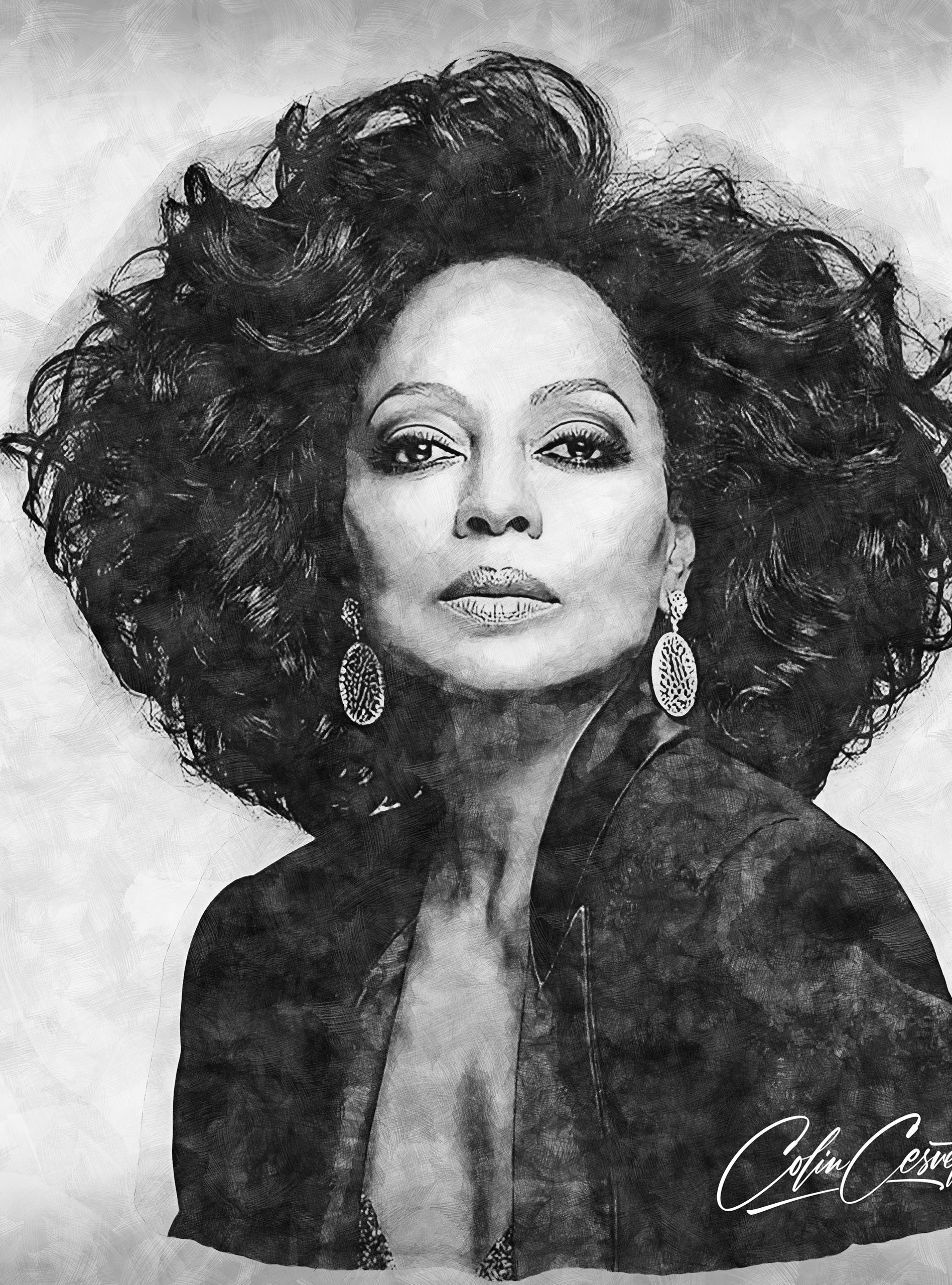 comm diana ross sketch