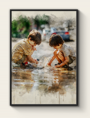 Simple joys - children playing in water